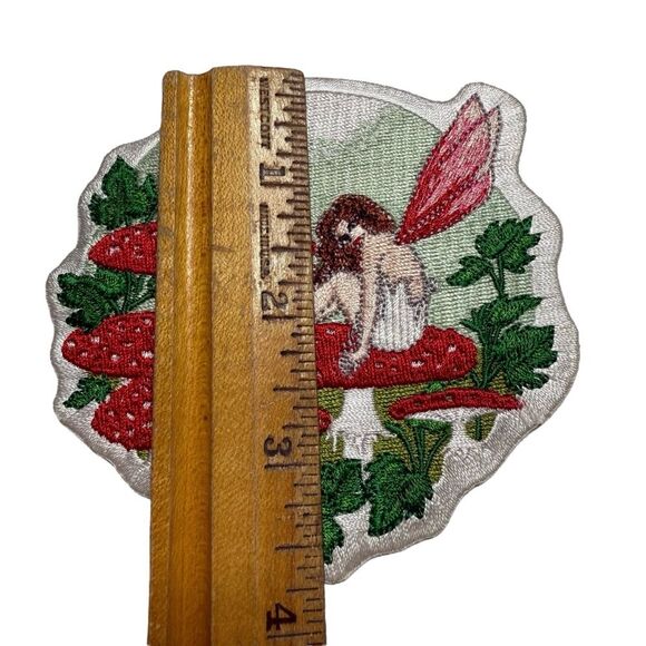 Vintage 2005 Nedda Shishegar Forest Fairy with Mushrooms Iron On Patch - Picture 6 of 8